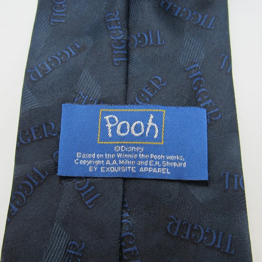 Disney Tigger Necktie Mens OS Navy Blue Excellent Winnie the Pooh Character Tie